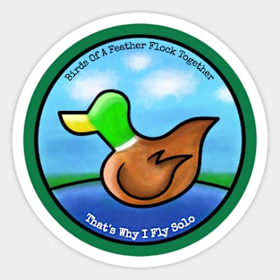 Duck - Flying Solo Sticker